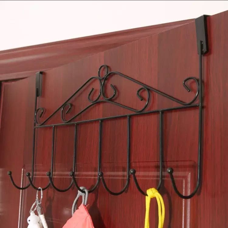 7 Hook Iron Door Hanger, Door Rear Behind Hook, Wall Mounted Storage Hanger Hook, Wrought Iron Hooks for Home Bedroom Bathroom Hat Coat Clothes, Towel Hat Clothes Wall Rack 7 Hook Iron Door Hanger, Door Rear Behind Hook, Wall Mounted Storage Hanger Hook, Wrought Iron Hooks for Home Bedroom Bathroom Hat Coat Clothes, Towel Hat Clothes Wall Rack
